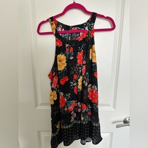 Floral Sleeveless Tunic Top